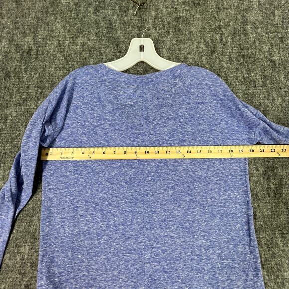 Old Navy Shirt Womens Extra Small Blue Linen Boyfriend Fit Flower Bunch NWT - Picture 6 of 8